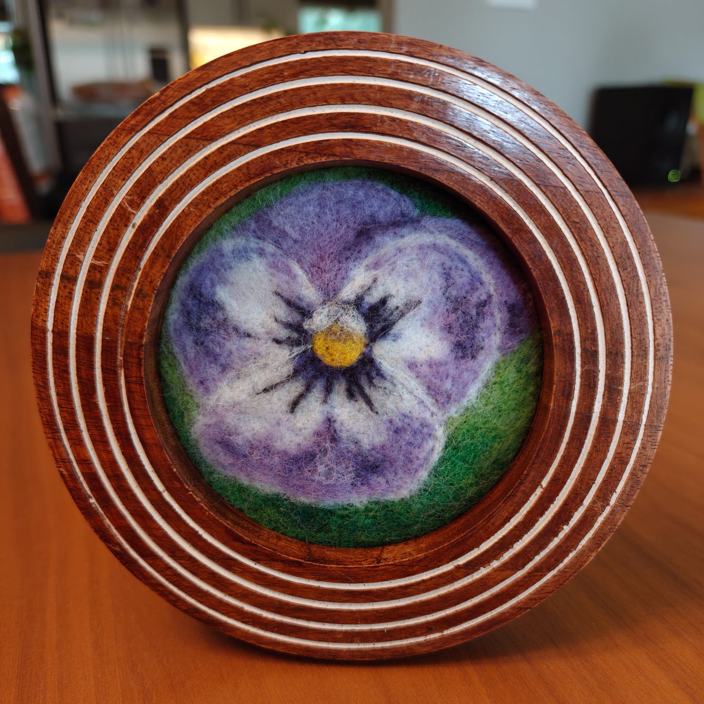 Pansy - Fiber Art