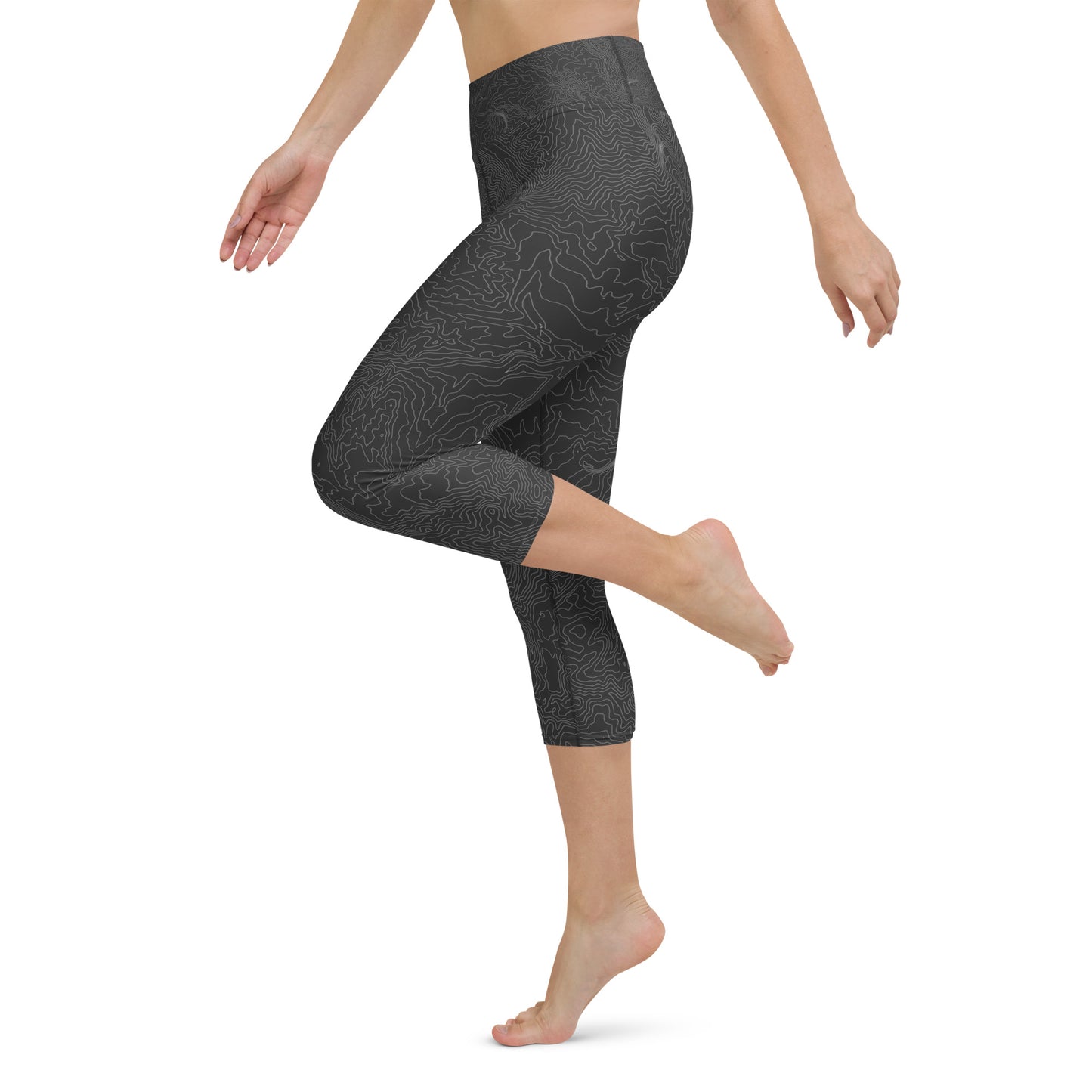 Happy Trails Topographic - Capri Leggings