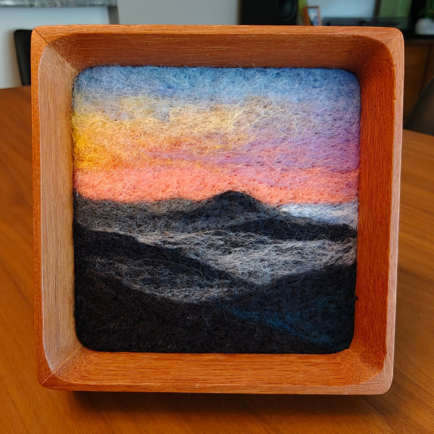 Mountain Sunrise - Needle Felting Art