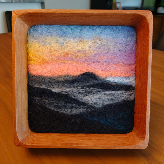 Mountain Sunrise - Needle Felting Art