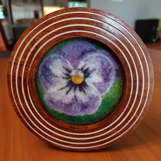 Pansy - Fiber Art