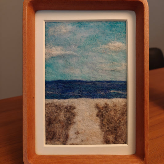 Quiet Beach - Fiber Art