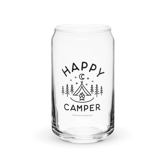 Happy Camper - Can-shaped Glass