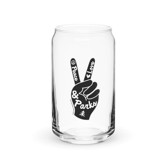 Peace, Love & Parks - Can-shaped Glass