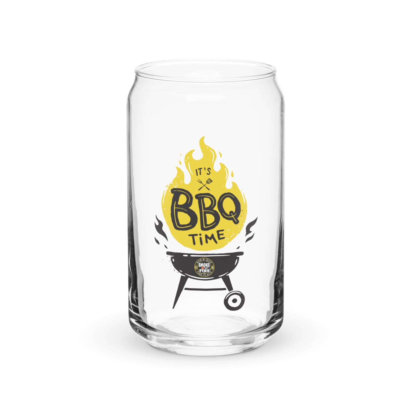 BBQ Time! - Can-shaped Glass