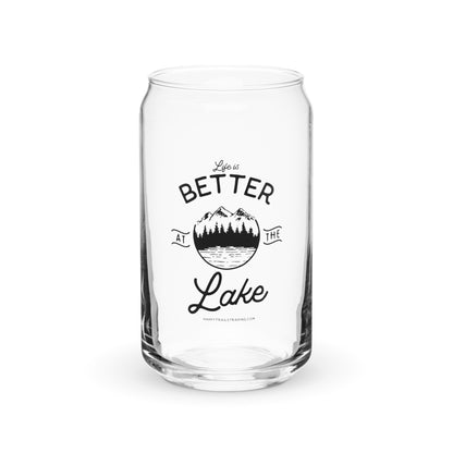 Life Is Better At The Lake - Can-shaped Glass