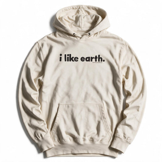 "i like earth." Understated Planet Lover T-Shirt