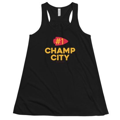 KC Champ City - Women's Flowy Racerback Tank