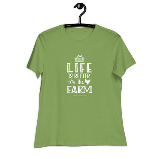 Life Is Better On The Farm - Women's Relaxed T-Shirt