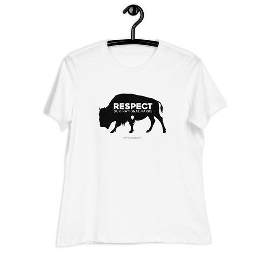 Respect Our National Parks Buffalo - Women's Relaxed T-Shirt